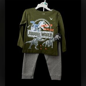 Jurassic World Green and Gray Kids Outfit
